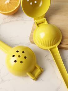 1pc Lemon Squeezer Press,Hand Juicer Kitchen Tool - Yellow - View 7