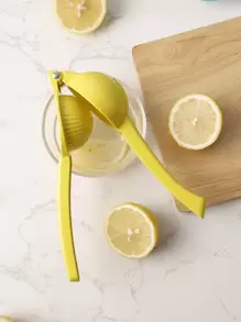 1pc Lemon Squeezer Press,Hand Juicer Kitchen Tool - Yellow - View 2