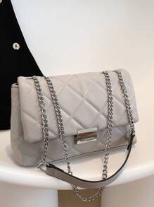 CONTAINEVERY حقيبة مربعة خفيفة الوزن، كاجوال للأعمال، بسيطة مبطنة بسلسلة مربعة من الجلد الناعم حقيبة كروس للفتيات المراهقات والنساء وطلاب الجامعات والمبتدئين والعمال ذوي الياقات البيضاء مثالية للمكتب والعمل والأعمال التجارية والتنقل في الهواء الطلق والسفر والنزهات