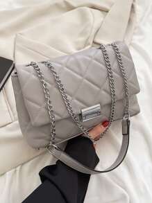 CONTAINEVERY حقيبة مربعة خفيفة الوزن، كاجوال للأعمال، بسيطة مبطنة بسلسلة مربعة من الجلد الناعم حقيبة كروس للفتيات المراهقات والنساء وطلاب الجامعات والمبتدئين والعمال ذوي الياقات البيضاء مثالية للمكتب والعمل والأعمال التجارية والتنقل في الهواء الطلق والسفر والنزهات