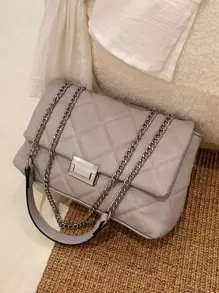 CONTAINEVERY حقيبة مربعة خفيفة الوزن، كاجوال للأعمال، بسيطة مبطنة بسلسلة مربعة من الجلد الناعم حقيبة كروس للفتيات المراهقات والنساء وطلاب الجامعات والمبتدئين والعمال ذوي الياقات البيضاء مثالية للمكتب والعمل والأعمال التجارية والتنقل في الهواء الطلق والسفر والنزهات