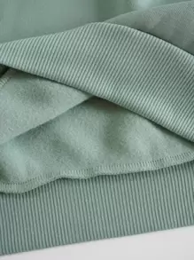 SHEIN Essnce 字母圖案加絨內裏運動衫