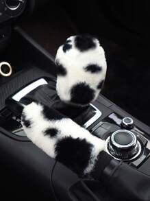 2 cái bò in bông phanh tay và nắp sang số - Đen và trắng - Xem 1