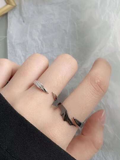 خاتم مفتوح زوج مبسط 2 قطع