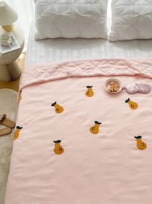 梨刺繡床單 - 粉色 - 查看 1