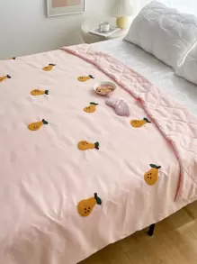 梨刺繡床單 - 粉色 - 查看 6