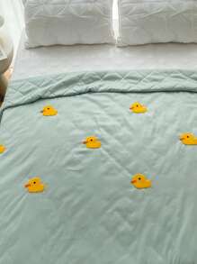 Chăn ga gối thiết kế vịt - màu xanh lá - Xem 3