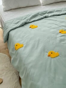 Chăn ga gối thiết kế vịt - màu xanh lá - Xem 4