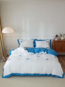 Bow Tufted Duvet Cover Set Without Filler
