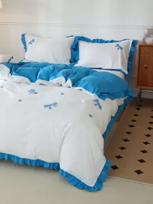 Bow Tufted Duvet Cover Set Without Filler