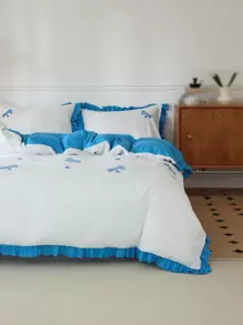 Bow Tufted Duvet Cover Set Without Filler