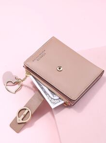 FONMOR Heart Decor Small Wallet - Brown - View 2