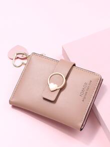 FONMOR Heart Decor Small Wallet - Brown - View 4