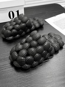 荔枝洞男鞋休閒拖鞋混搭顏色、鬆垮彈性圓頭女人EVA腳夫婦拖鞋，歐美風格