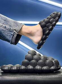 荔枝洞男鞋休閒拖鞋混搭顏色、鬆垮彈性圓頭女人EVA腳夫婦拖鞋，歐美風格