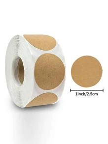 500pcs Kraft Paper Sticker Back To School - Brown - View 3