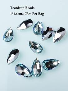 10入組水滴DIY首飾配件 - 霧霾藍 - 查看 3