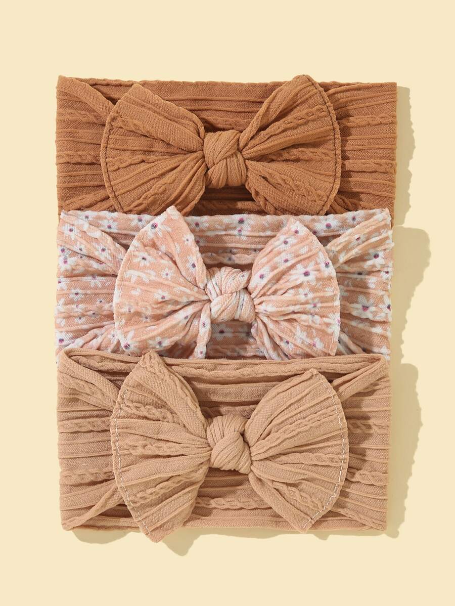 3pcs Baby Bow Decor Headband - Multicolor - View 1