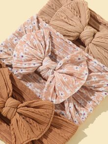 3pcs Baby Bow Decor Headband - Multicolor - View 2