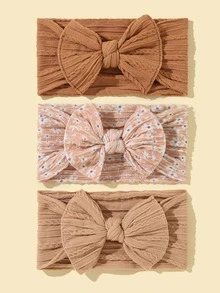3pcs Baby Bow Decor Headband - Multicolor - View 4