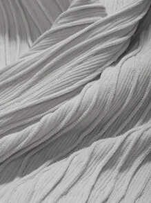 DAZY Áo hai dây Xù nhỏ màu trơn Giải trí - Màu Xám nhạt - Xem 8