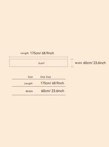 幾何樣式圍巾 - 淺灰色 - 查看 3