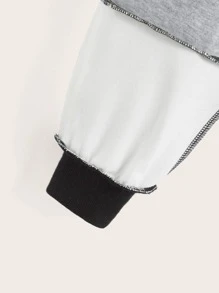 SHEIN Áo nỉ Gái Khối Màu Giải trí - Nhiều màu - Xem 3