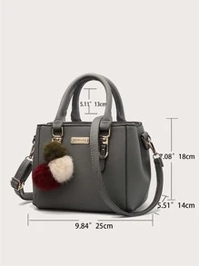 Yogodlns Sức chứa lớn, Nhẹ, Di động, Thường ngày, Túi đeo vai trang trí quả bóng lông thời trang, Túi xách tay nhỏ thời trang, Túi đeo chéo đeo vai có khóa kéo thường ngày Túi xô in nổi vải lanh trang trí Pom Pom, Quà tặng Ngày của Mẹ cho Mẹ dành cho Bé gái, Phụ nữ, Sinh viên đại học, Tân binh & Nhân viên văn phòng cho Mùa thu, Mùa đông thiết yếu, Cho Công việc, Văn phòng, Đi làm, Đại học, Cho Mùa thu & Mùa đông, Ngoài trời - Màu xám đen - Xem 6