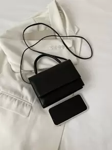 Mini bolso cuadrado minimalista, ligero, informal, de negocios, para adolescentes, niñas, mujeres, estudiantes universitarios, novatos y trabajadores de cuello blanco, perfecto para la oficina, la universidad, el trabajo, los negocios, los desplazamientos, al aire libre, los viajes, las salidas