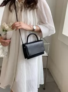 Mini bolso cuadrado minimalista, ligero, informal, de negocios, para adolescentes, niñas, mujeres, estudiantes universitarios, novatos y trabajadores de cuello blanco, perfecto para la oficina, la universidad, el trabajo, los negocios, los desplazamientos, al aire libre, los viajes, las salidas