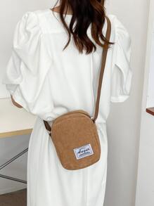 Túi đeo chéo Lá thư Có thể điều chỉnh được Sẵn sàng - màu nâu - Xem 3