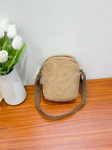 Túi đeo chéo Lá thư Có thể điều chỉnh được Sẵn sàng - màu nâu - Xem 4