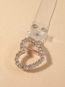 Heart Buckle Clear Belt - Clear - View 3