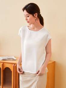 SHEIN Clasi Cut Out Twist Back Top - White - View 5