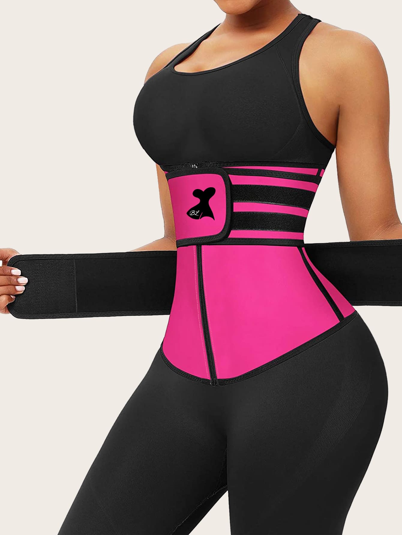 Sports Outdoor Synthetic Rubber Zipper Sports Yoga Fitness Corset Shapewear Waist Trainer Corset Gym Accessories For Belly Slimming Girdles Fall