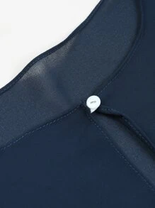 1 件纯色披肩，非常适合外出和装扮休闲装 - 藏蓝色 - 查看 3