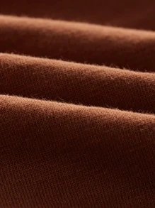 SHEIN ICON 前打結抽繩抹胸上衣 - 咖啡棕 - 查看 5