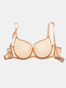 LUVLETTE Plus Sheer Vitality Curve Full Coverage Bra - Apricot - View 5