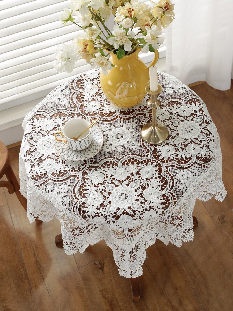 1入組花卉蕾絲餐墊 - 白色 - 查看 1