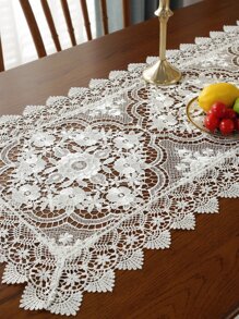 1入組花卉蕾絲餐墊 - 白色 - 查看 6
