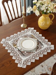 1入組花卉蕾絲餐墊 - 白色 - 查看 5