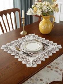 1入組花卉蕾絲餐墊 - 白色 - 查看 8
