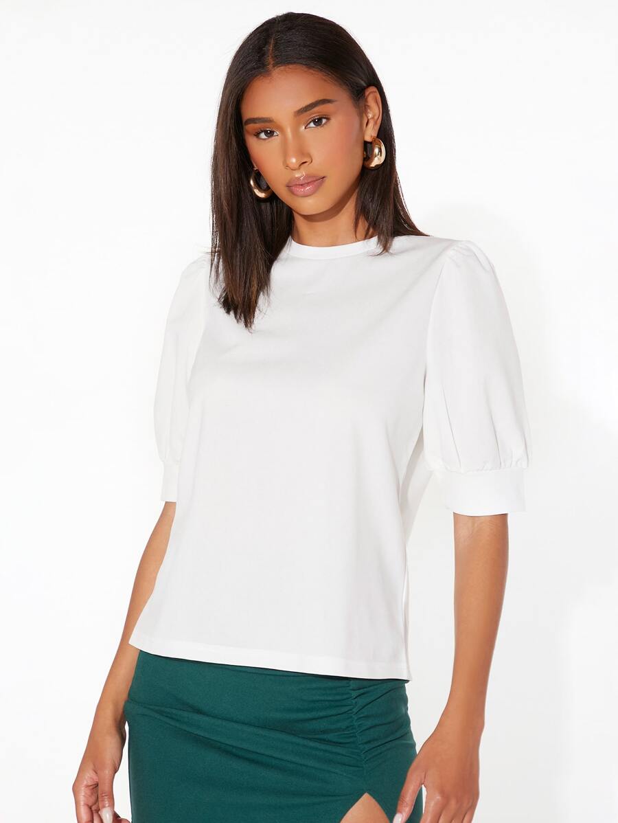 Mulvari 泡泡袖子鎖孔後上衣