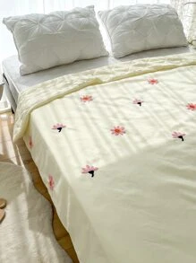 花卉刺繡床單 - 黃色 - 查看 6