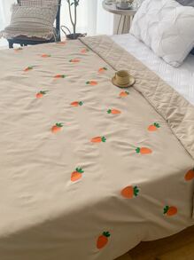 Colcha zanahoria con bordado - Caqui - Ver 1