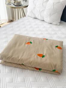 Colcha zanahoria con bordado - Caqui - Ver 2