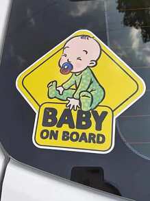 Bebé Adhesivo para coche con estampado de slogan - Multicolor - Ver 2