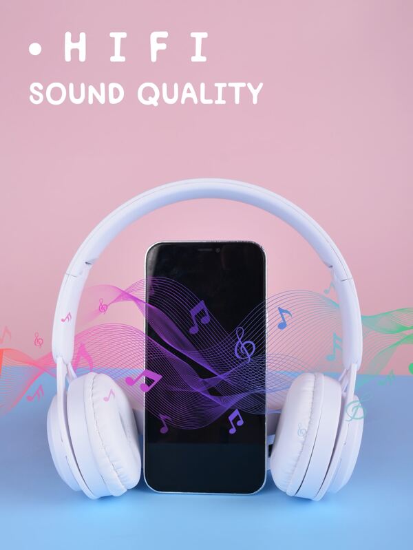 Overear Design HiFi Sound Ombre Foldable Wireless Headphone SHEIN UK