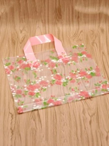 5 Chiếc Túi Quà Tặng Họa Tiết Hoa, Túi Quà Tặng Trang Trí Đám Cưới Hoa Hồng, Mua Sắm Túi Bảo Quản, Trang Trí Tiệc - Nhiều màu - Xem 2