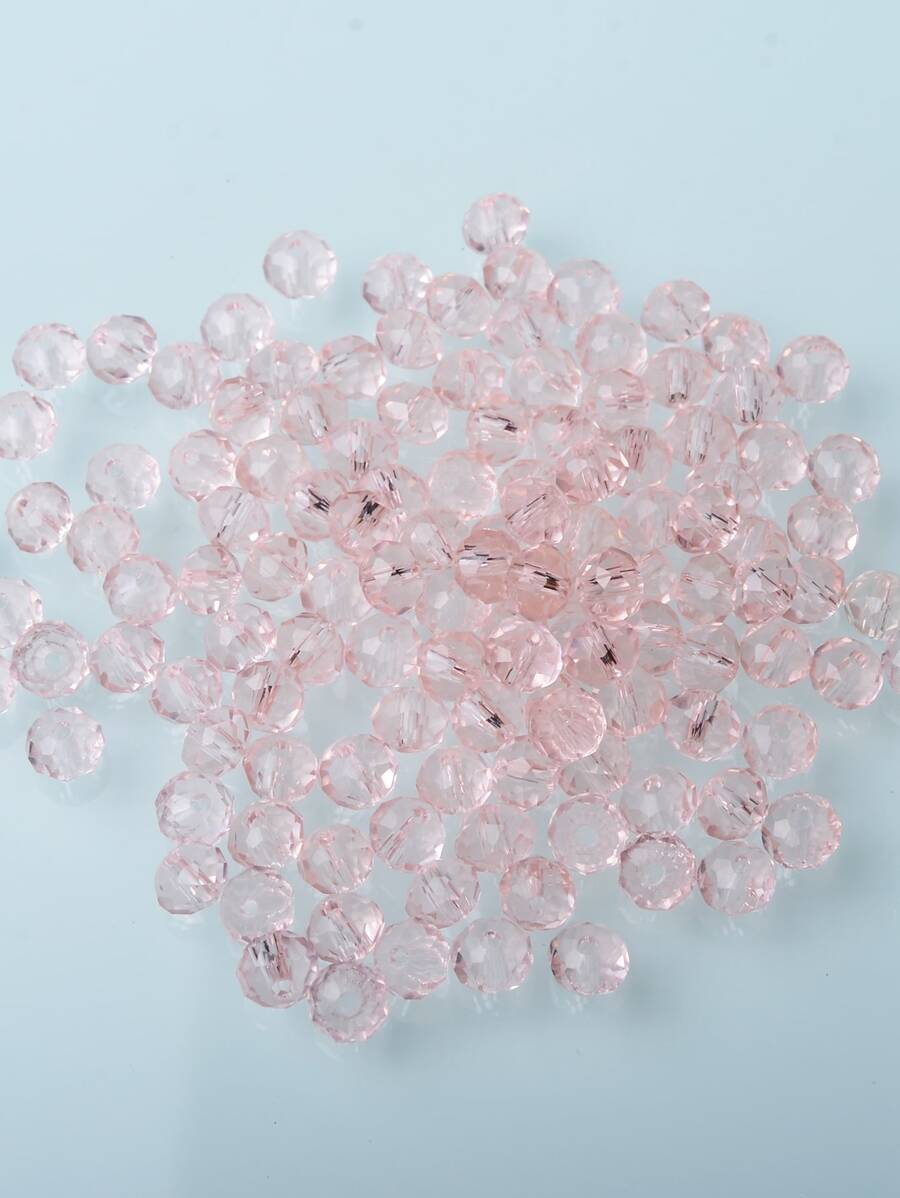 120pcs 0.4cm Glass Beads DIY Jewelry Accessory - Pink - View 1